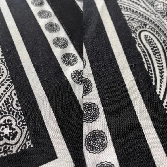 INC Paisley V-Neck Cami Black/White Size XL - Picture 8 of 8